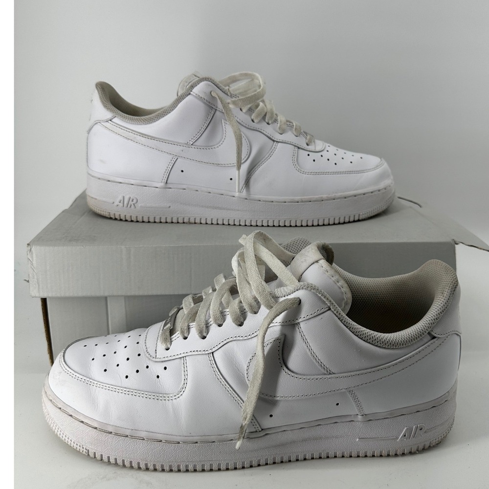 Nike Air Force 1 07 Low Triple White Mens Sneakers CW2288-111 Size 12